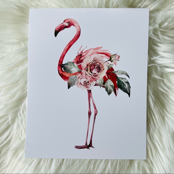 Watercolor Tropical Flamingo Wall Art Poster Print UNFRAMED - Picture 13 of 17